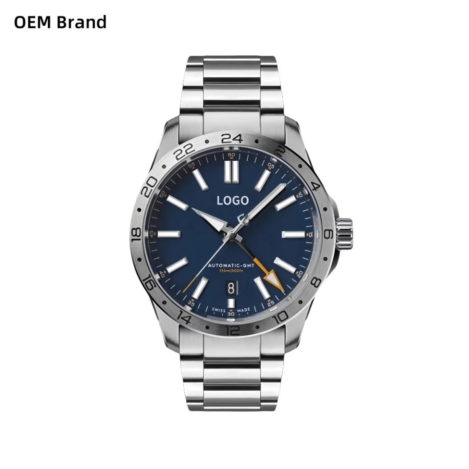 Blue dial watch
