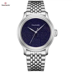 Aventurine Gemstone Stone Dial Mechanic Unisex Watch OEM Custom