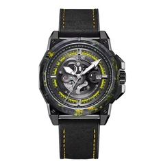 Samodejna mehanska ura iz ogljikovih vlaken za moške športe v prostem času